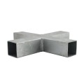 Square 4 Way Bracket for 1 1/2" SQ / 2" SQ Tubing Hot Dip Galvanized Steel