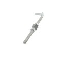 Chain Link 5/8" x 10" Male J Bolt Gate Hinge w/ 2 Nuts (Galvanized Steel)