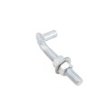 Chain Link 5/8" x 4 1/2" Male J-Bolt Gate Hinge w/ 2 Nuts (Galvanized Steel)