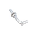 Chain Link 5/8" x 4 1/2" Male J-Bolt Gate Hinge w/ 2 Nuts (Galvanized Steel)