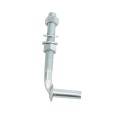 Chain Link 5/8" x 6" Male J-Bolt Gate Hinge w/ 2 Nuts - Male (Galvanized Steel)