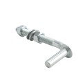 Chain Link 5/8" x 6" Male J-Bolt Gate Hinge w/ 2 Nuts - Male (Galvanized Steel)
