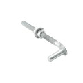Chain Link 5/8" x 8" Male J-Bolt Gate Hinge w/ 2 Nuts (Galvanized Steel)