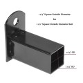 1 1/2" x 1 1/2" Square Steel Fence Rail Internal Mounting Commercial Bracket Iron Fence Bracket (Black) (Default)