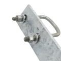 Gate Stop Bracket for 2" x 2" Square Gate Frame (Pressed Steel) - Hot Dip Galvanized - SGS2 (Square Fittings)