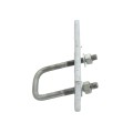 Gate Stop Bracket for 2" x 2" Square Gate Frame (Pressed Steel) - Hot Dip Galvanized - SGS2 (Square Fittings)