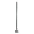 1 3/4" x 1 3/4" Square Sign Post Floor Anchor Flange Sign Post Mounting Base (Hot Dip Galvanized Steel)