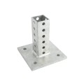 1 3/4" x 1 3/4" Square Sign Post Floor Anchor Flange Sign Post Mounting Base (Hot Dip Galvanized Steel) (Default)