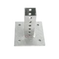 1 3/4" x 1 3/4" Square Sign Post Floor Anchor Flange Sign Post Mounting Base (Hot Dip Galvanized Steel) (Default)