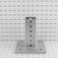 2" x 2" Square Sign Post Floor Anchor Flange Sign Post Mounting Base (Hot Dip Galvanized Steel) (Default)