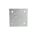 2" x 2" Square Sign Post Floor Anchor Flange Sign Post Mounting Base (Hot Dip Galvanized Steel) (Default)