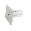 2" x 2" Square Sign Post Floor Anchor Flange Sign Post Mounting Base (Hot Dip Galvanized Steel) (Default)
