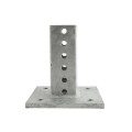 2" x 2" Square Sign Post Floor Anchor Flange Sign Post Mounting Base (Hot Dip Galvanized Steel) (Default)