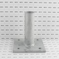 U-Channel Post Anchor Sign Post Floor Anchor Flange Sign Post Mounting Base (1.12 or 2 LB Posts) (Hot Dip Galvanized Steel) (Default)