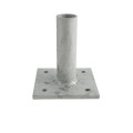 U-Channel Post Anchor Sign Post Floor Anchor Flange Sign Post Mounting Base (1.12 or 2 LB Posts) (Hot Dip Galvanized Steel) (Default)