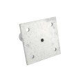 U-Channel Post Anchor Sign Post Floor Anchor Flange Sign Post Mounting Base (1.12 or 2 LB Posts) (Hot Dip Galvanized Steel) (Default)