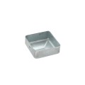 2" Square Pressed Steel Dome Cap Galvanized Steel - Square Post Caps 2x2