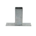 Square Floor Flange for 1 1/2" SQ / 2" SQ Tubing Hot Dip Galvanized Steel