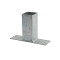 Square Floor Flange for 1 1/2" SQ / 2" SQ Tubing Hot Dip Galvanized Steel