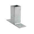 Square Floor Flange for 1 1/2" SQ / 2" SQ Tubing Hot Dip Galvanized Steel