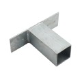 Square Floor Flange for 1 1/2" SQ / 2" SQ Tubing Hot Dip Galvanized Steel