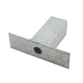 Square Floor Flange for 1 1/2" SQ / 2" SQ Tubing Hot Dip Galvanized Steel
