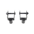 1 1/2" x 1 1/2" Square Female Black Hinge Pair With Nut And Bolt Assembly (5/8" Pintle)