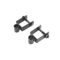 1 1/2" x 1 1/2" Square Female Black Hinge Pair With Nut And Bolt Assembly (5/8" Pintle)