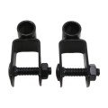 1" x 1" Square Female Black Hinge Pair With Nut And Bolt Assembly (5/8" Pintle)