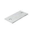 3" X 6" X 1/4" Weld-On Floor Plate Flange for Chain Link Posts (Galvanized Pressed Steel)