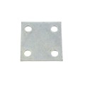 4" X 4" X 1/4" Weld-On Floor Plate Flange for Chain Link Posts (Galvanized Pressed Steel)