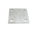 6" X 6" X 3/8" Weld-On Floor Plate Flange for Chain Link Posts (Galvanized Pressed Steel)
