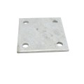 6" X 6" X 3/8" Weld-On Floor Plate Flange for Chain Link Posts (Galvanized Pressed Steel)