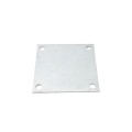 8" X 8" X 1/4" Weld-On Floor Plate Flange for Chain Link Posts (Galvanized Pressed Steel)
