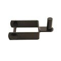 2 1/2" x 2 1/2" Square Male Black Hinge Pair With Nut And Bolt Assembly (5/8" Pintle)