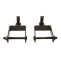 2 1/2" x 2 1/2" Square Male Black Hinge Pair With Nut And Bolt Assembly (5/8" Pintle)