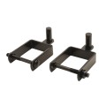 2 1/2" x 2 1/2" Square Male Black Hinge Pair With Nut And Bolt Assembly (5/8" Pintle)
