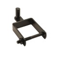 2 1/2" x 2 1/2" Square Male Black Hinge Pair With Nut And Bolt Assembly (5/8" Pintle)