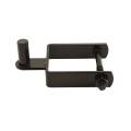 2 1/2" x 2 1/2" Square Male Black Hinge Pair With Nut And Bolt Assembly (5/8" Pintle)