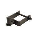 2 1/2" x 2 1/2" Square Male Black Hinge Pair With Nut And Bolt Assembly (5/8" Pintle)