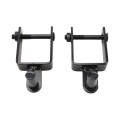 2" x 2" Square Male Black Hinge Pair With Bolt And Nut Assembly (5/8" Pintle)