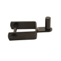 2" x 2" Square Male Black Hinge Pair With Bolt And Nut Assembly (5/8" Pintle)