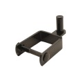 2" x 2" Square Male Black Hinge Pair With Bolt And Nut Assembly (5/8" Pintle)