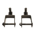 2" x 2" Square Male Black Hinge Pair With Bolt And Nut Assembly (5/8" Pintle)