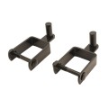 2" x 2" Square Male Black Hinge Pair With Bolt And Nut Assembly (5/8" Pintle)