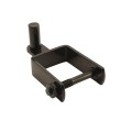 2" x 2" Square Male Black Hinge Pair With Bolt And Nut Assembly (5/8" Pintle)