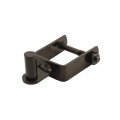 2" x 2" Square Male Black Hinge Pair With Bolt And Nut Assembly (5/8" Pintle)
