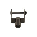 2" x 2" Square Male Black Hinge Pair With Bolt And Nut Assembly (5/8" Pintle)
