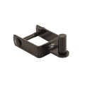 2" x 2" Square Male Black Hinge Pair With Bolt And Nut Assembly (5/8" Pintle)