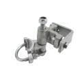 2 1/2" Round to 2" Square Chain Link Fence Gate Hinge - 180 Degree Hinge Round to Square